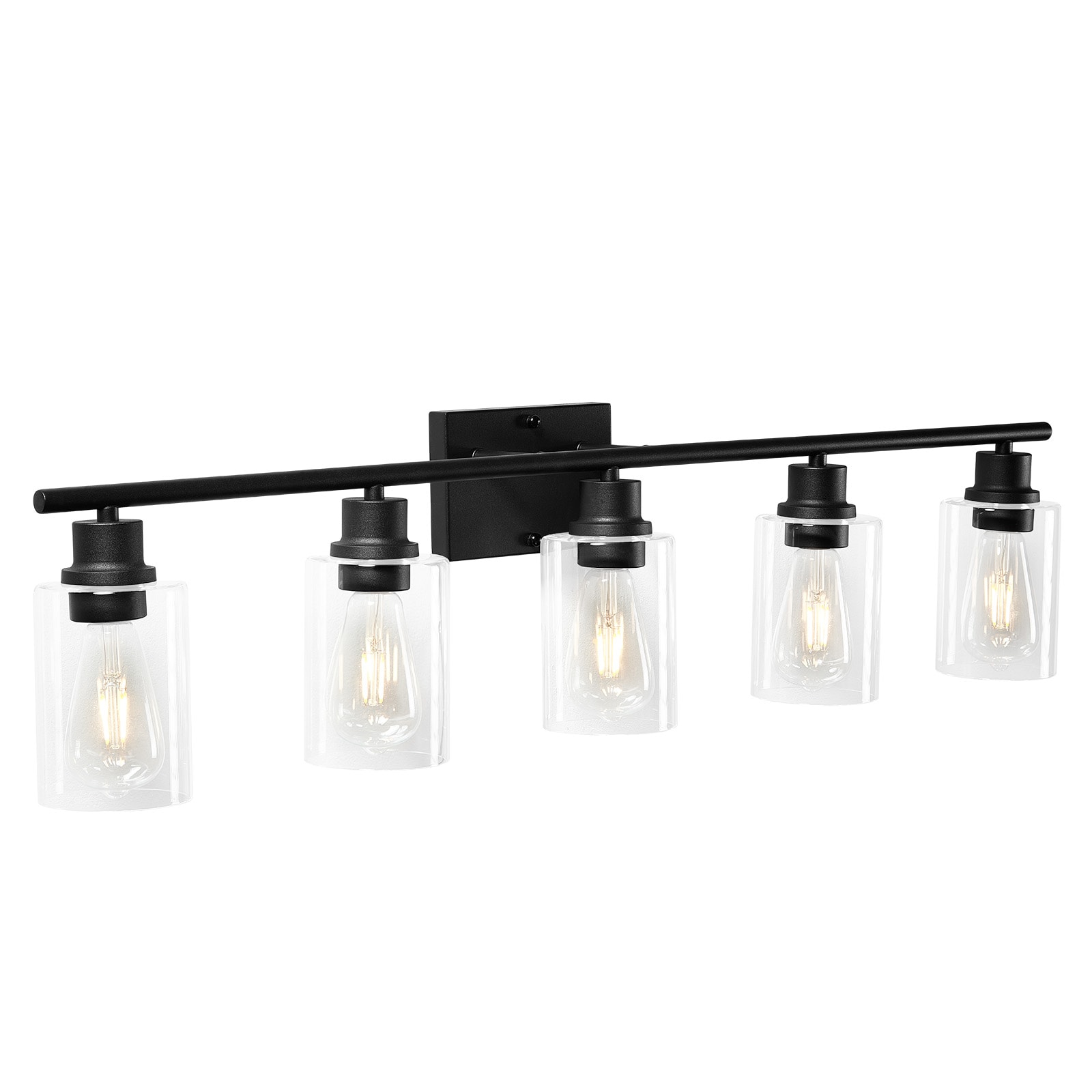 5-Light Modern Bathroom Vanity Light 37.1-Inch Wall Light Fixtures Over Mirror_voghion.com